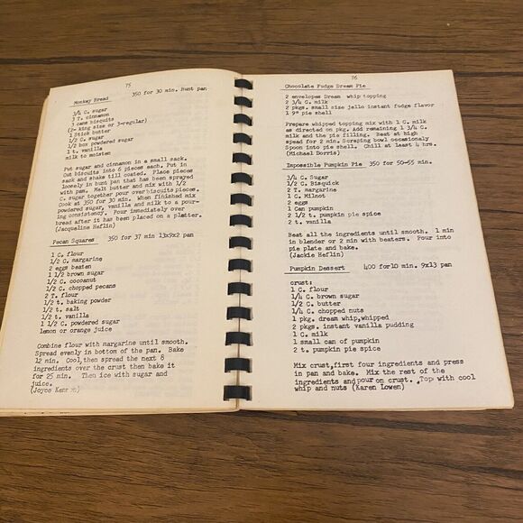 VTG Tulsa Oklahoma Regional Cookbook Local Comb Herbert Hoover Elementary School - Picture 5 of 6